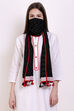 Black Cotton Yarndyed Scarf image number 0