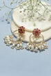 Pearl Brass Earrings image number 0