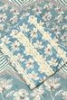 Teal Cotton Printed Unstitched Suit Set image number 1