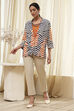 Orange Printed Straight Jacket image number 5