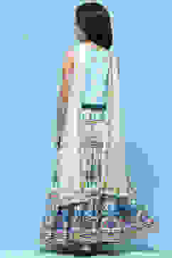 White Tiered Lehenga With Printed Blouse & Net Dupatta image number 5