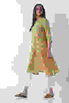 Off White Cotton Slim Pants image number 6