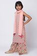 Peach Cotton Straight Straight Kurta Palazzo Suit Set image number 2