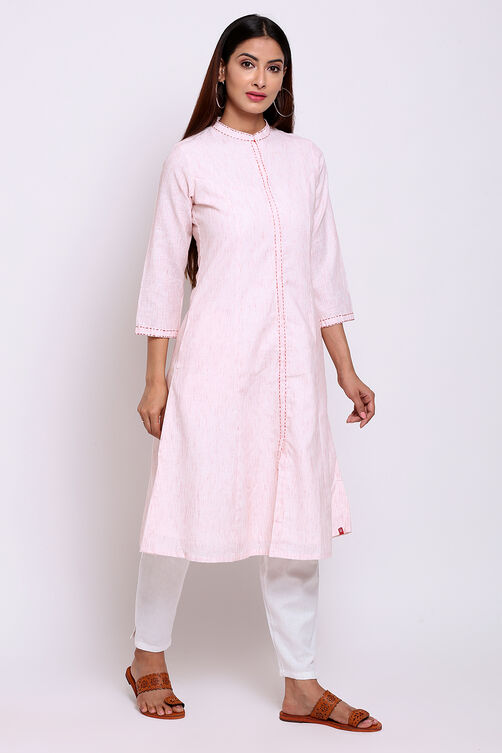 Light Blue Viscose Printed Kurta image number 4