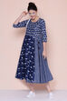 Indigo Cotton A-line Dress image number 0