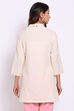 Natural Cotton Flax Straight Solid Kurti image number 5