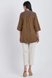 Brown Cotton Three Piece Set image number 4