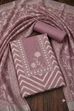 Peach Linen Modern Print Unstitched Suit Set image number 1