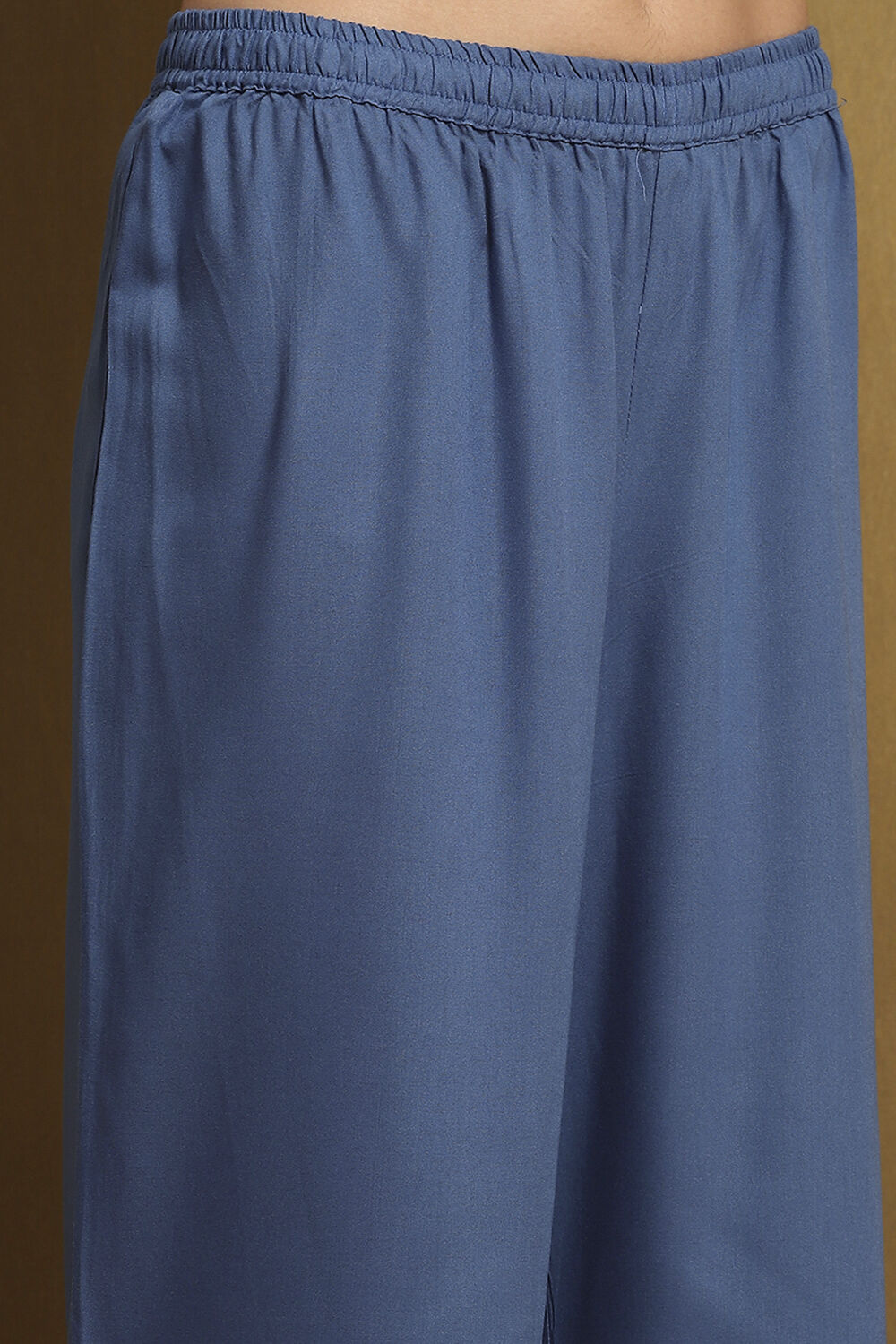 Indigo Modal Floral Printed Asymmetric Kurta Set image number 2