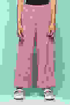 Peach Cotton Solid Pants image number 5