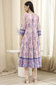 Blue Cotton Fitted Suit Set image number 4