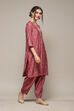 Navy Poly Viscose Straight Printed 2 Piece Set image number 6