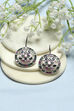 Multi-coloured Oxidised Navratan Circular Danglers image number 0