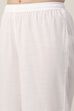 White Cotton Lace Embroidered Straight Suit Set image number 2