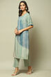 Ice Blue LIVA Straight Printed 2 Piece Set image number 5