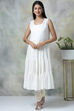 Peach Cotton Double Layered Printed Kurta image number 5