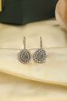 Green Silver Plated Brass Studded Drop Earrings image number 0