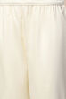 Off White Chanderi Straight Solid Suit Set image number 2