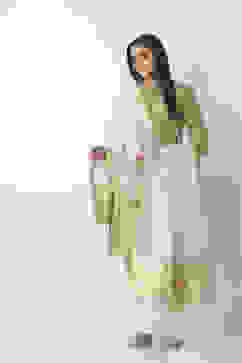 Ivory Art Silk Dupatta image number 0