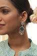 Green Brass Danglers image number 1