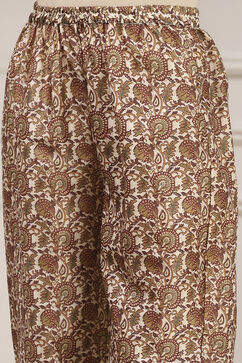 Maroon Cotton Modal Digital Print Unstitched Suit Set image number 3