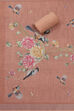 Blue Linen Printed Unstitched Suit Set image number 3