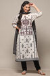 Off White Cotton Unstitched Suit set image number 1