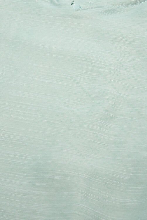 Turquoise Linen Digital Print Unstitched Suit Set image number 15