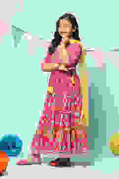 Pink Cotton Printed Suit Set image number 5