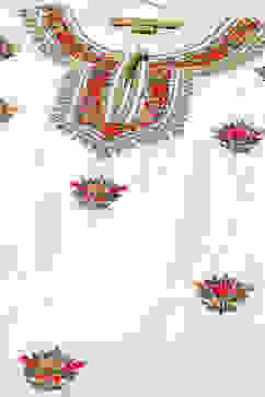 Rohit Bal Off White Cotton Blend Straight Kurta Suit Set image number 1