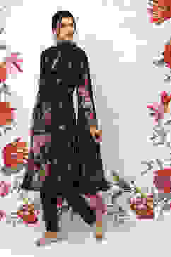 Rohit Bal Indigo Cotton Blend Straight Kurta Suit Set image number 5