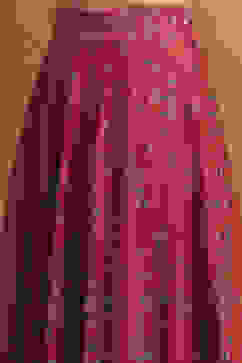 Red Satin Printed Lightweight Lehenga Set image number 2