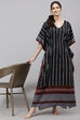 Black Straight Cotton Printed Sleepwear image number 0