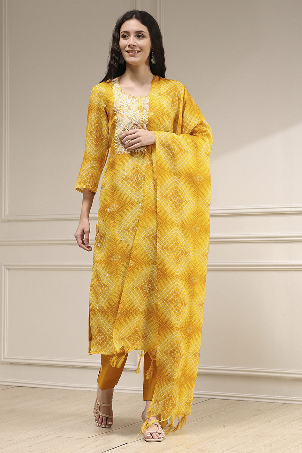 Pink Cotton Machine Embroidered Unstitched Suit Set image number 1