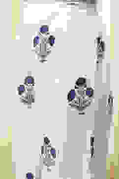 Blue Cotton Unstitched Suit Set image number 3