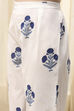 Blue Cotton Unstitched Suit Set image number 3