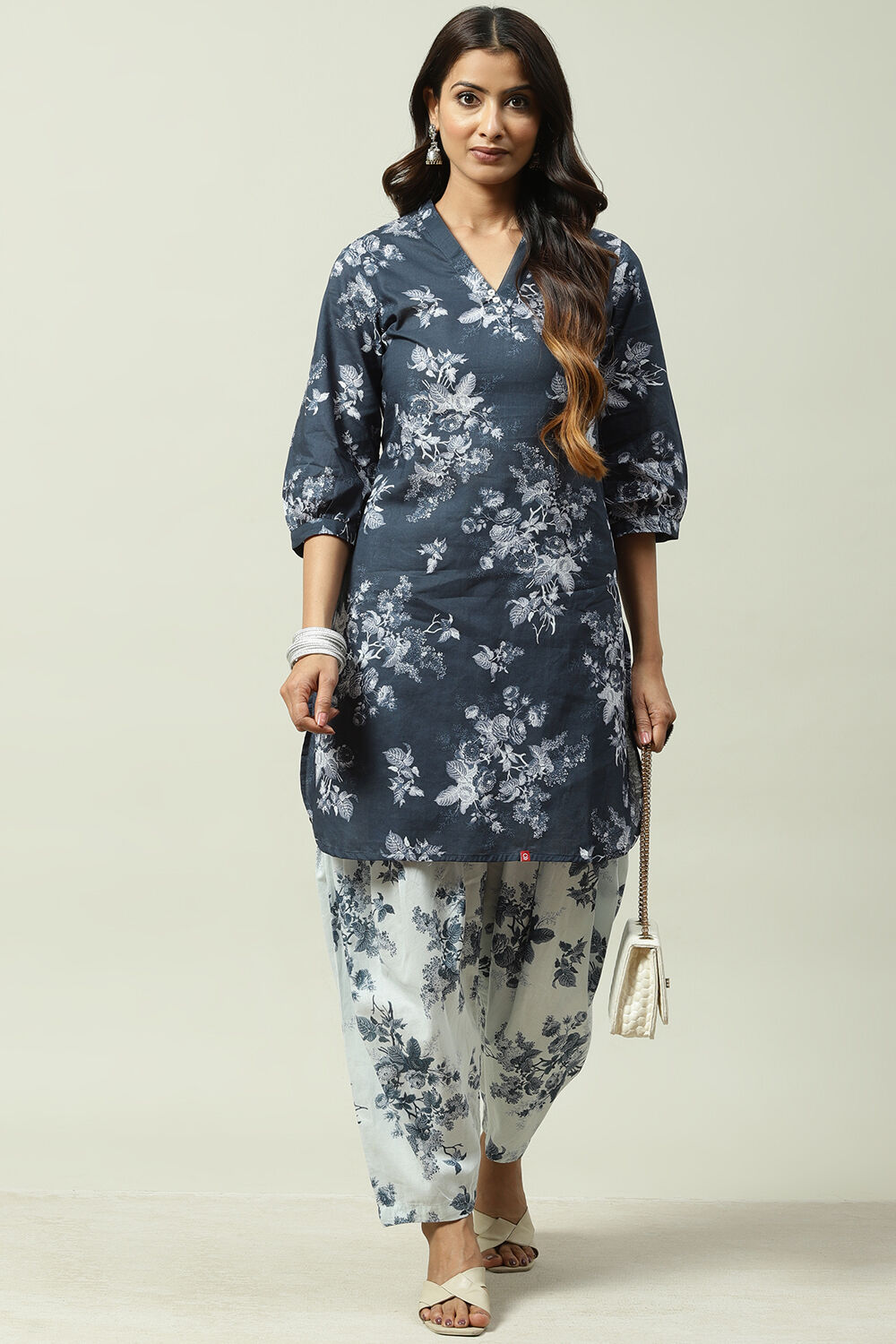 Red Cotton Straight Kurta Set image number 0