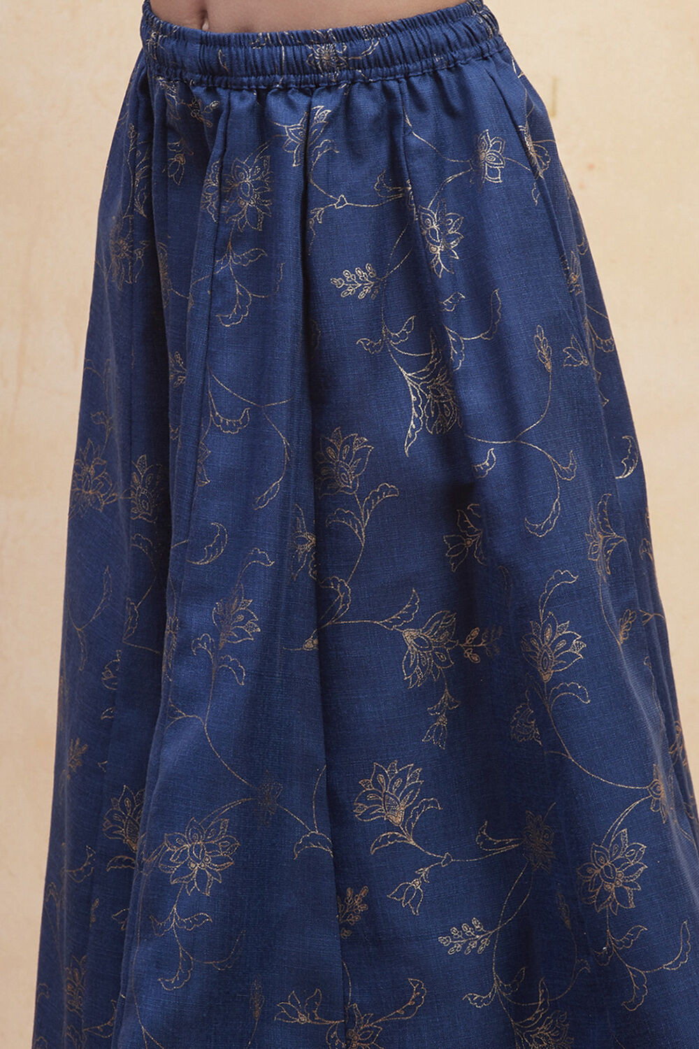 Blush Pink Printed Peplum Lehenga Set image number 2