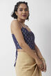 Cobalt Blue Geometric Printed Crop Top image number 4