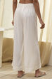 Navy Blue Viscose Solid Straight Palazzos image number 5