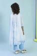 White Cotton Gathered Suit Set image number 4