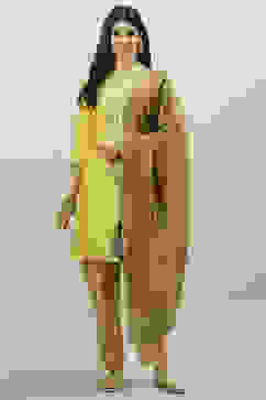 Gold Acrylic Yarndyed Dupatta image number 2