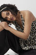 Black Cotton Printed Regular Short Kurti image number 0