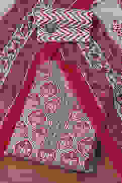 Pink Cotton Printed Unstitched Suit Set image number 0