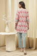 Off White Art Silk Straight Kurta Pant Suit Set image number 4