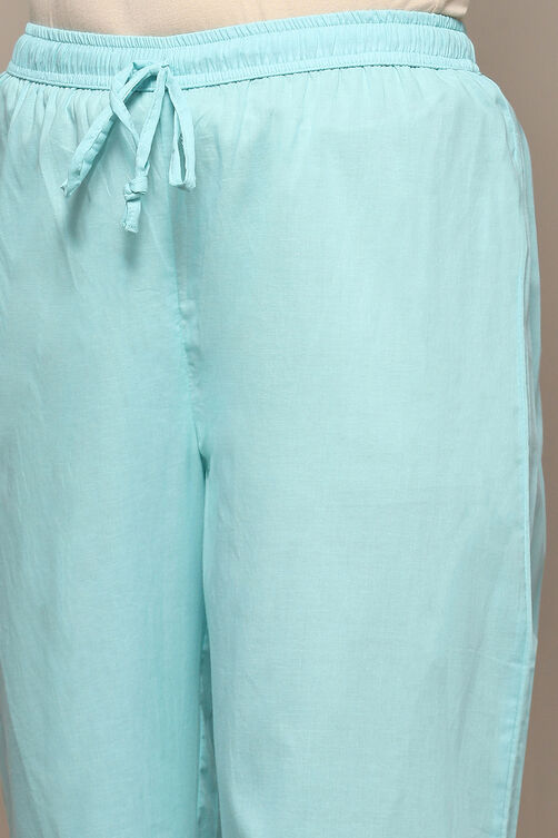 Off White Cotton Anarkali Suit Set image number 2