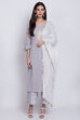 White Cotton Printed Dupatta image number 0