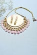 Light Pink Brass Necklace Set image number 2