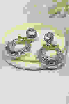 Off White Brass Chaandbali image number 0