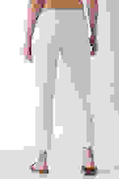 Off White Viscose Blend Pants image number 5